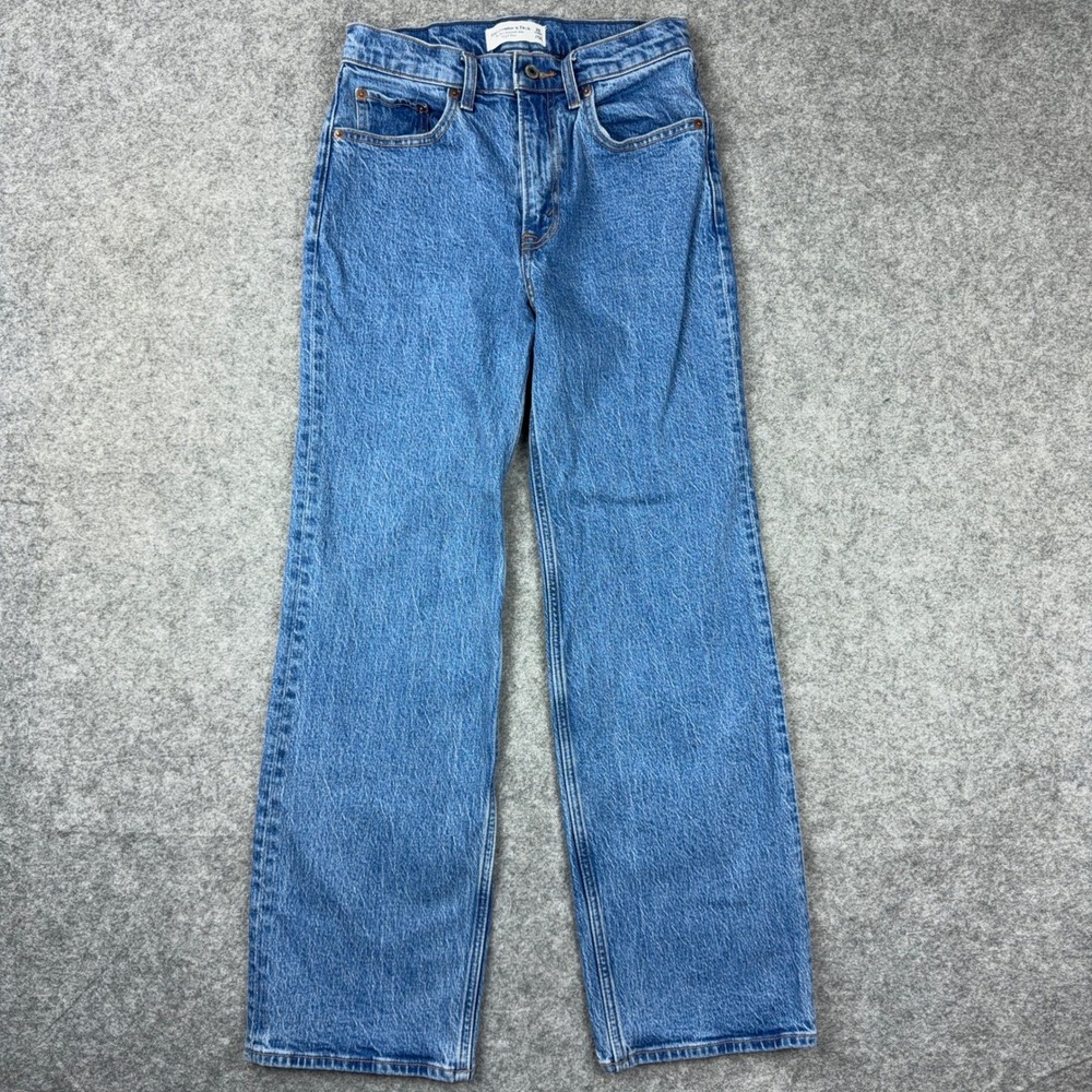 Abercrombie & Fitch Jeans Women 26 Short 90s Relaxed High Rise Medium Wash Denim